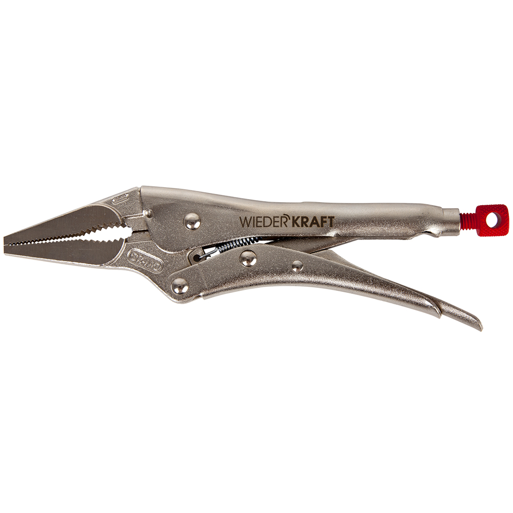 WDK-65047 Зажимные  клещи  регулируемые с  фиксатором с удлиненными губками. Струбцины сварочные Wiederkraft