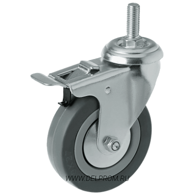 SCtgb 25 Аппаратная колесная опора с тормозом с.р. с болтом м10 д50 (VILS)