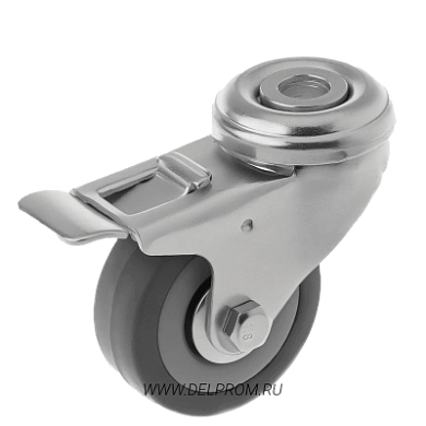 SChgb 42 Аппаратная колесная опора с тормозом с.р. под болт м10 д100 (VILS)