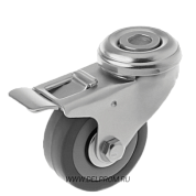 SChgb 42 Аппаратная колесная опора с тормозом с.р. под болт м10 д100 (VILS)