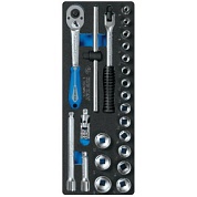 KING TONY Набор торцевых головок 3/8" с принадлежностями, ложемент, 23 предмета KING TONY 9-3523MRV10