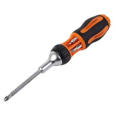 WDK-SR2007 Реверсивная отвертка с набором бит SL, PH, 7 предметов Wiederkraft