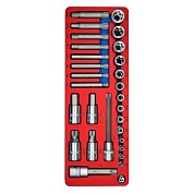 МАСТАК Набор торцевых насадок и головок Torx, ложемент, 28 предметов МАСТАК 5-03428