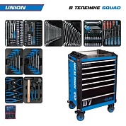 Набор инструментов 173 предмета, "UNION", в синей тележке KING TONY 9SQ31-000MR