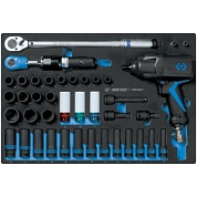 KING TONY Набор пневмоинструмента 1/2" с принадлежностями, ложемент, 41 предмет KING TONY 9-44805AMPV