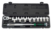Ключ динамометрический 14x18мм 40-210 Нм с рожковыми насадками 13-30 мм 11 предметов TOPTUL GAAI1101