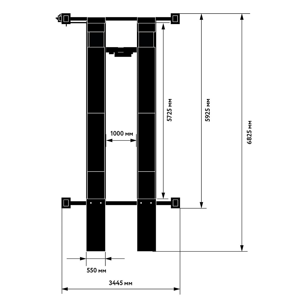 WDK-541N Четырехстоечный автомобильный подъемник, г/п 5.5 т Wiederkraft 