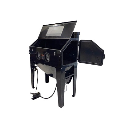 WDK-83421 Пескоструйная камера для очистки деталей от ржавчины и краски, ёмкость 420л. Wiederkraft