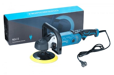 Полировальная машинка диам диска 180 мм, 600-3500 об/мин, 1300Вт NORDBERG NE413