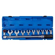 Динамометрический ключ 14х18 мм, 60-340 Нм, "FIT", с набором рожковых насадок 13-30 мм, кейс KING TONY 345203D11MR